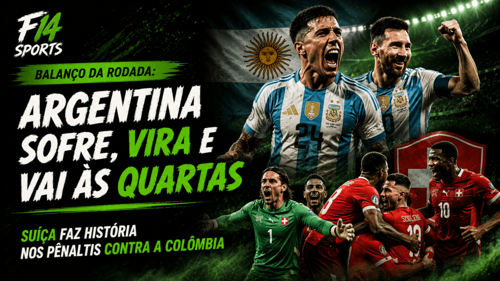 Argentina Sofre, Vira e Vai às Quartas; Suíça Faz História nos Pênaltis Contra a Colômbia