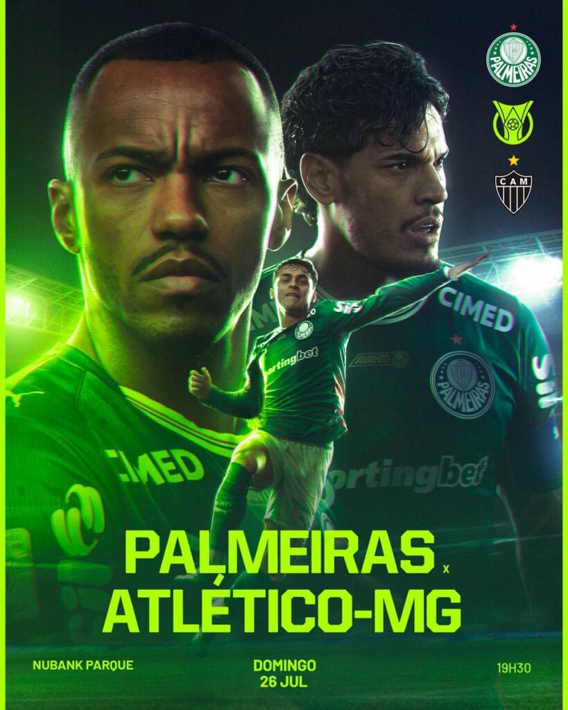 Palmeiras x Atlético-MG: veja horário, onde assistir, escalações prováveis e os desfalques que Abel Ferreira enfrenta na abertura do returno.
