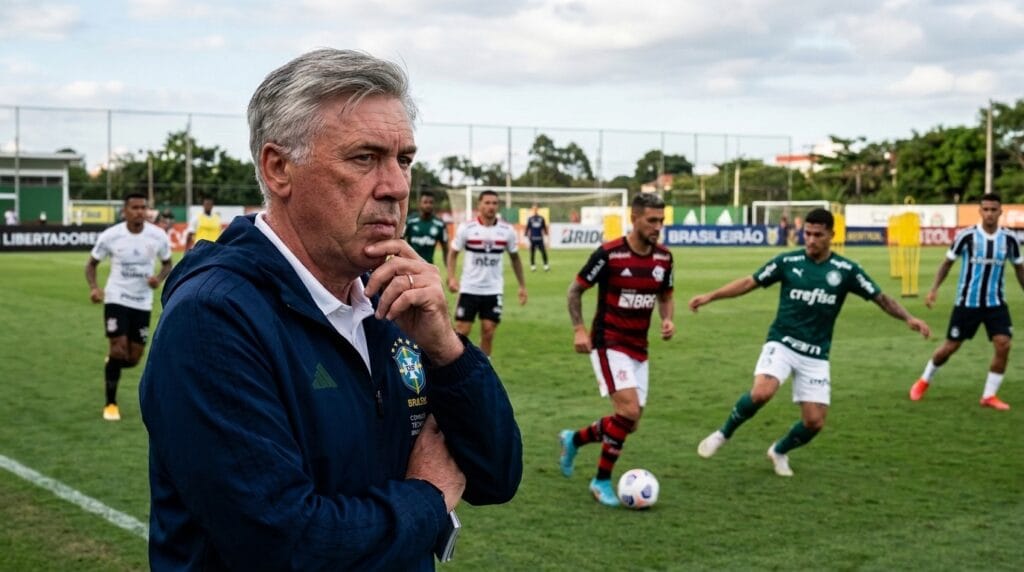Carlo Ancelotti prepara nova diretriz na Seleção Brasileira para dar mais espaço a jogadores do Brasileirão. Entenda os bastidores do novo ciclo